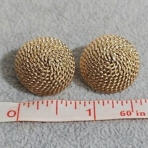 Vintage gold tone Monet clip on earrings